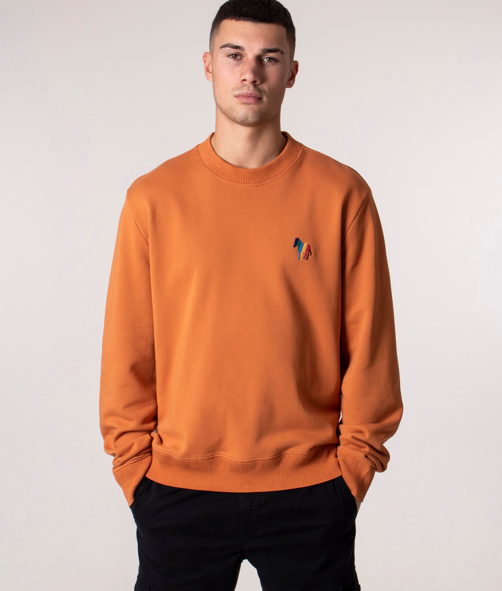 Zebra-Emblem-Sweatshirt-Light-Rust-PS-Paul-Smiyth-EQVVS