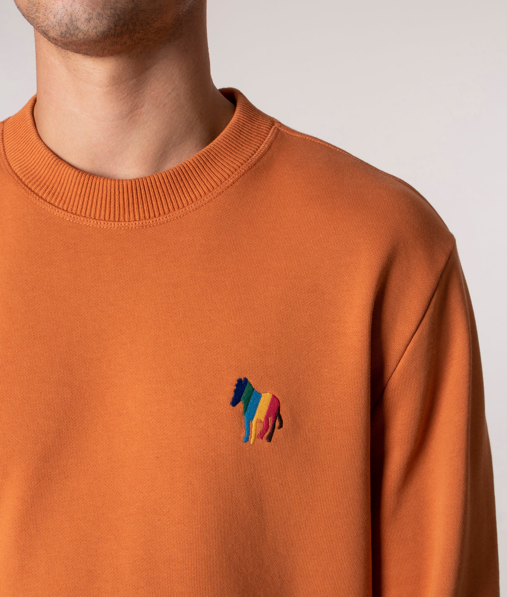 Zebra-Emblem-Sweatshirt-Light-Rust-PS-Paul-Smiyth-EQVVS