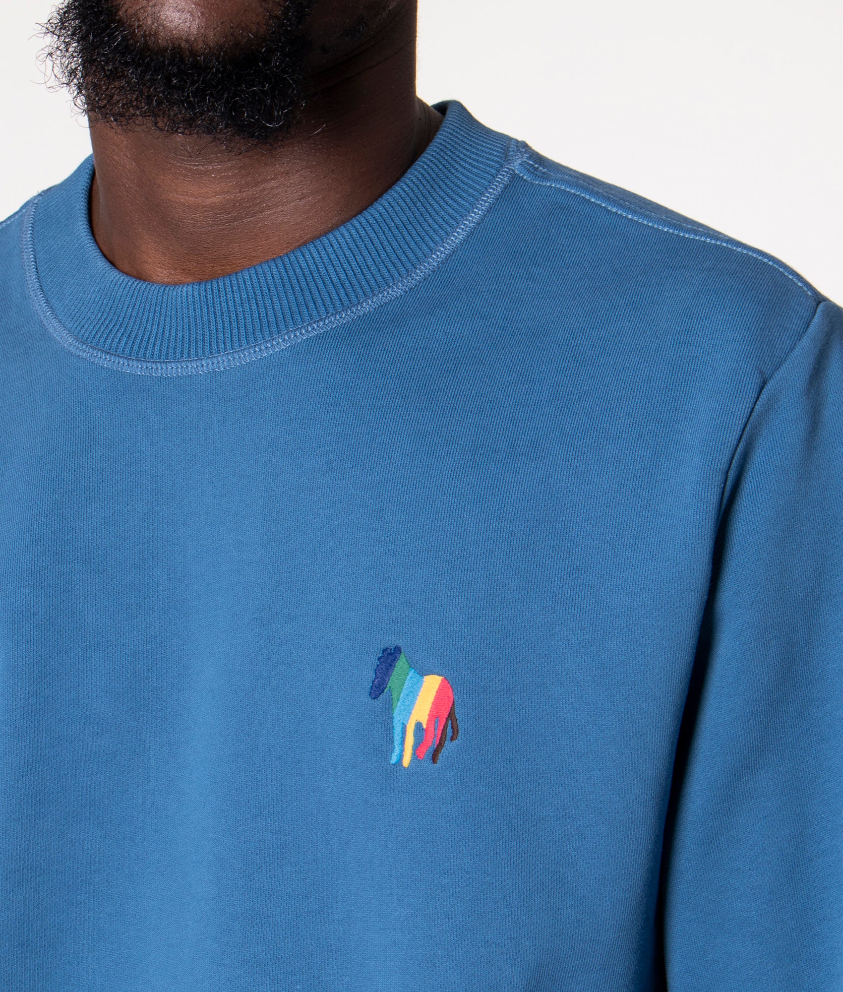 Zebra-Emblem-Sweatshirt-Greyish-Blue-PS-Paul-Smiyth-EQVVS