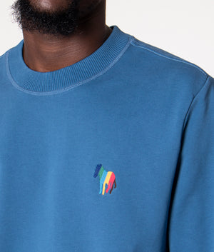 Zebra-Emblem-Sweatshirt-Greyish-Blue-PS-Paul-Smiyth-EQVVS