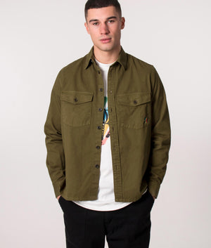 Relaxed-Fit-Chest-Pocket-Shirt-Olive-Green-PS-Paul-Smith-EQVVS