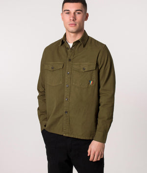Relaxed-Fit-Chest-Pocket-Shirt-Olive-Green-PS-Paul-Smith-EQVVS