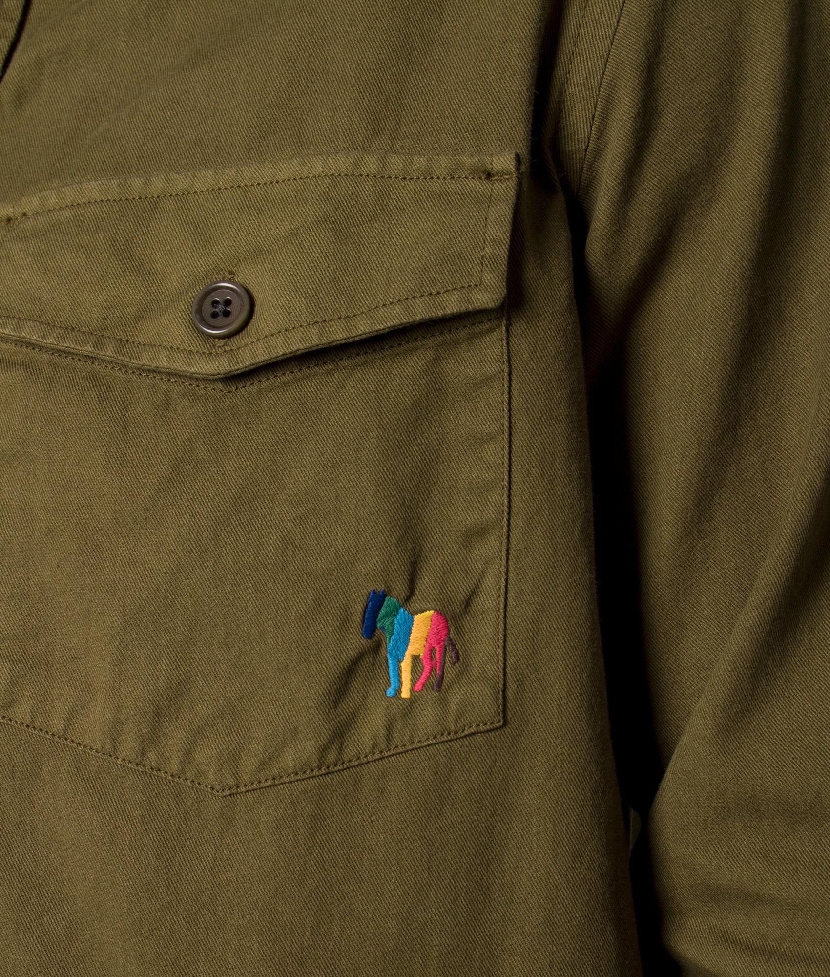 Relaxed-Fit-Chest-Pocket-Shirt-Olive-Green-PS-Paul-Smith-EQVVS