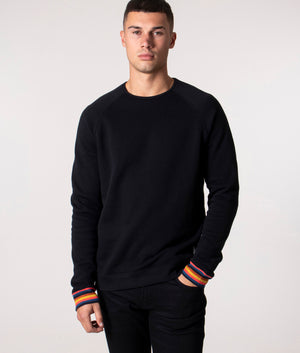 Artist-Stripe-Cuff-Sweatshirt-Balck-PS-EQVVS