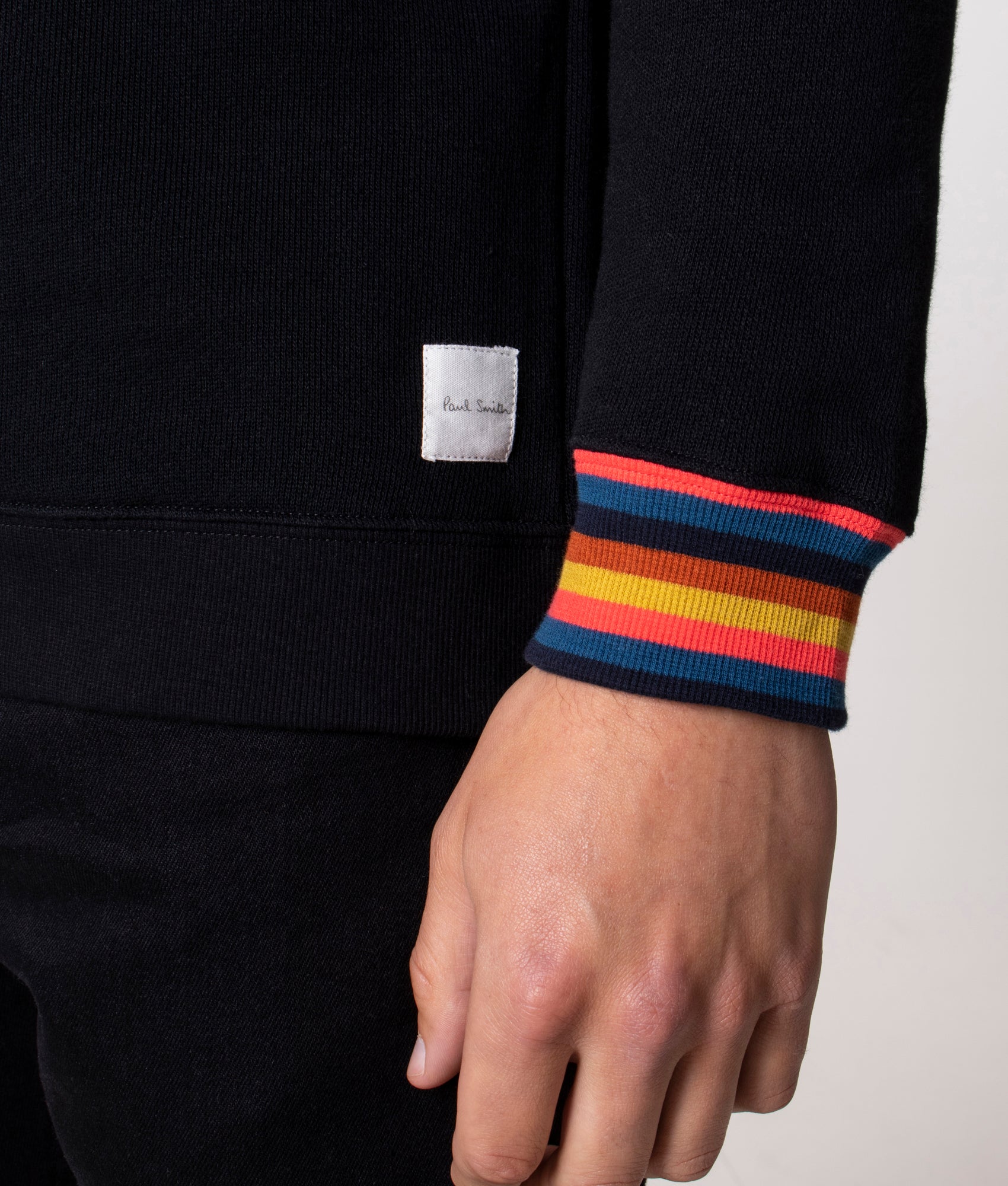 Artist-Stripe-Cuff-Sweatshirt-Balck-PS-EQVVS