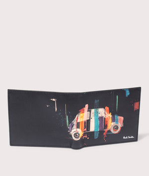 PAUL SMITH EMBROIDERED ARTIST STRIPE CORNER ZIP CARDHOLDER