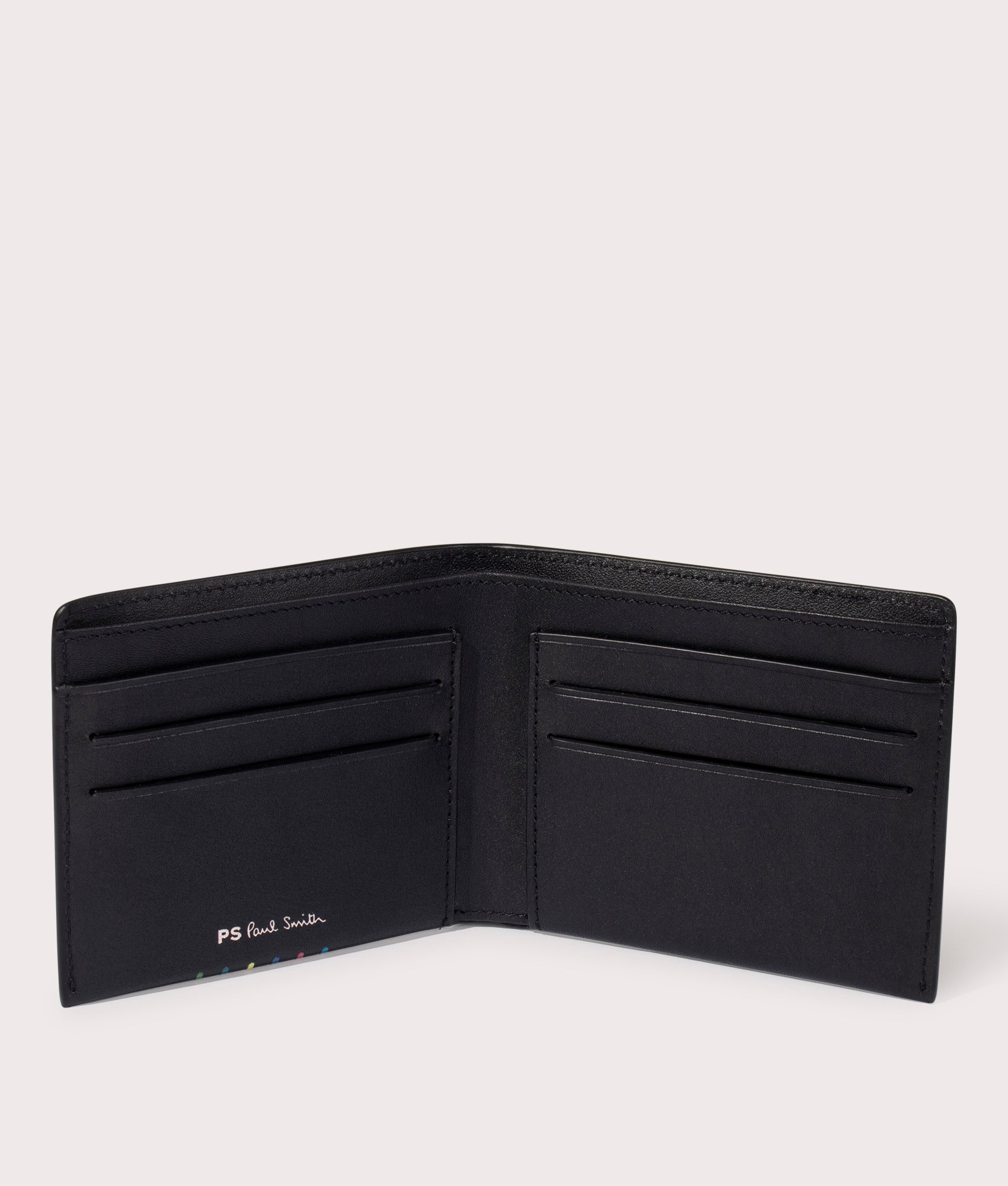 Stripe Bifold Wallet in Black by PS Paul Smith at EQVVS open image