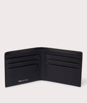 Stripe Bifold Wallet in Black by PS Paul Smith at EQVVS open image