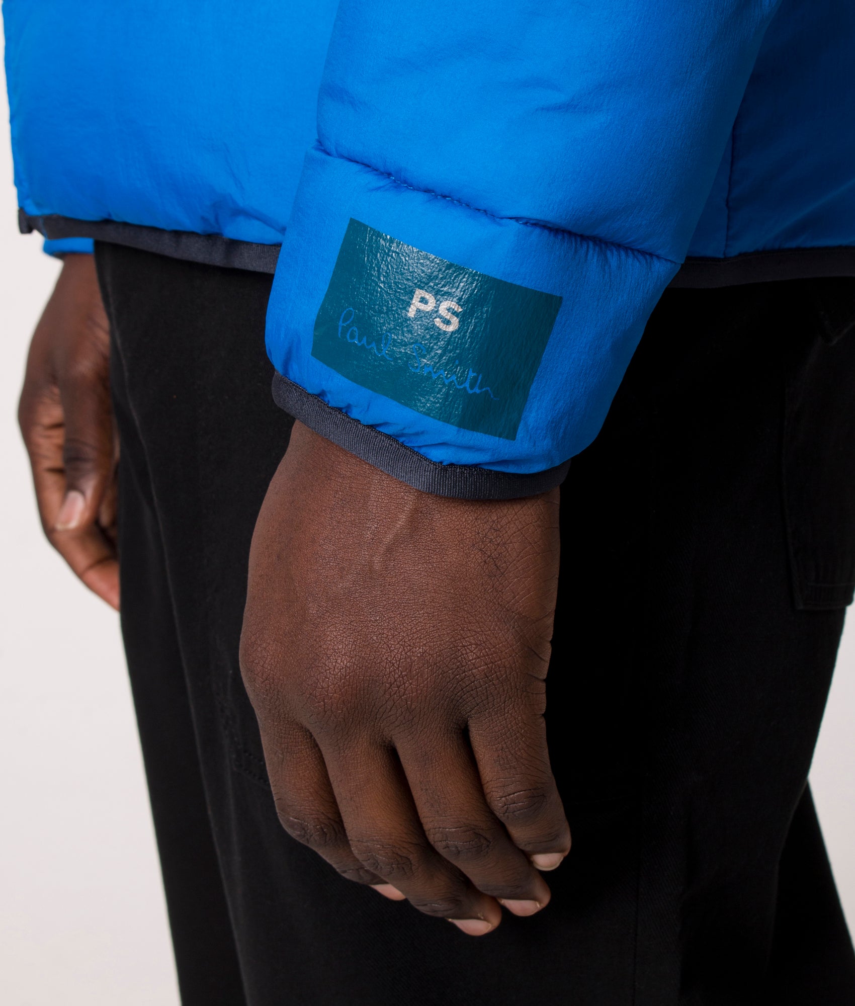 Relaxed Fit Hooded Fibre Down Jacket Blue PS Paul Smith EQVVS