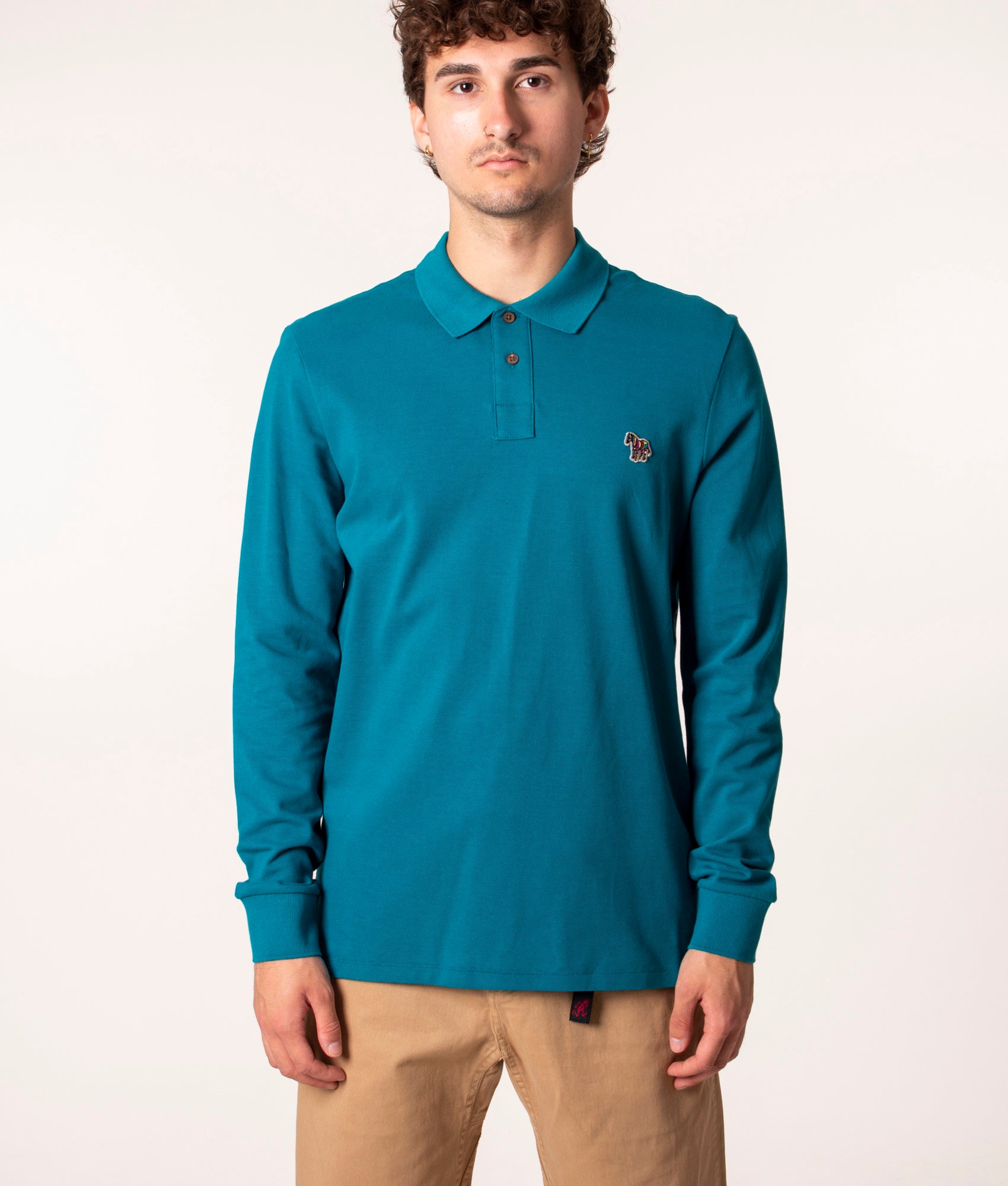 Long-Sleeve-Zebra-Badge-Polo-Shirt-Petrol-Blue-PS-Paul-Smith-EQVVS