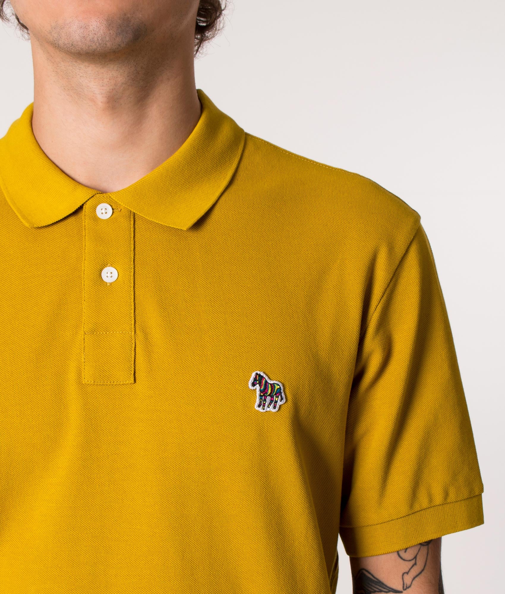 Zebra-Polo-Shirt-Golden-Yellow-PS-Paul-Smith-EQVVS