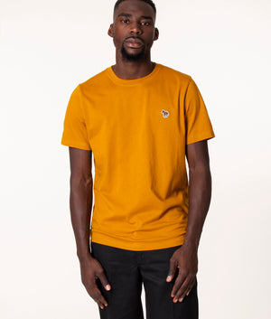 Zebra Badge T-Shirt in 13B Golden Yellow, PS Paul Smith, EQVVS, Front Model