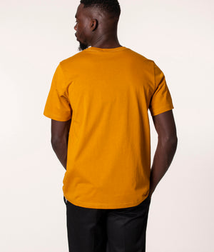 Zebra Badge T-Shirt in 13B Golden Yellow, PS Paul Smith, EQVVS, Back Model