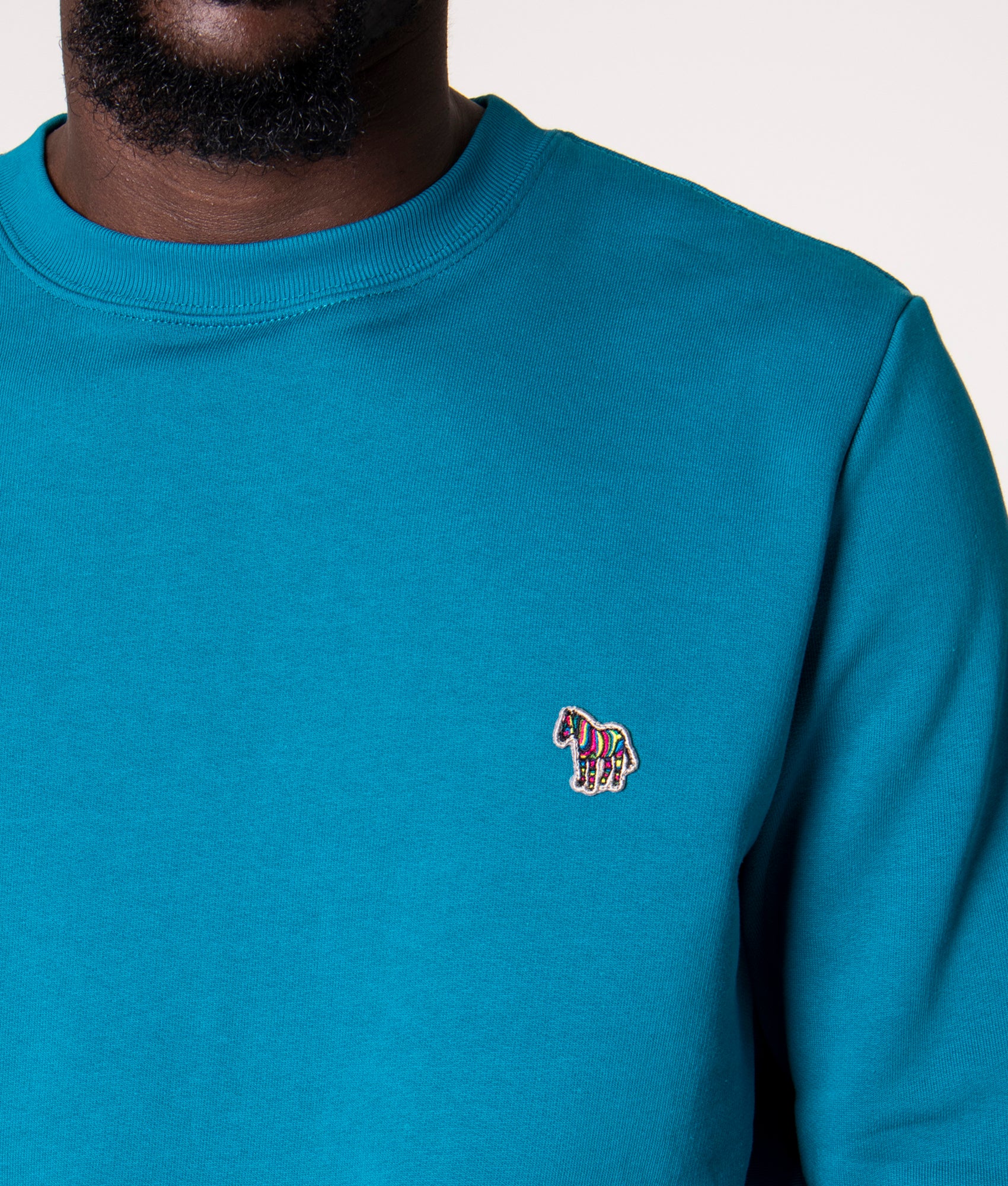 Zebra-Logo-Sweatshirt-Petrol-Blue-PS-Paul-Smith-EQVVS