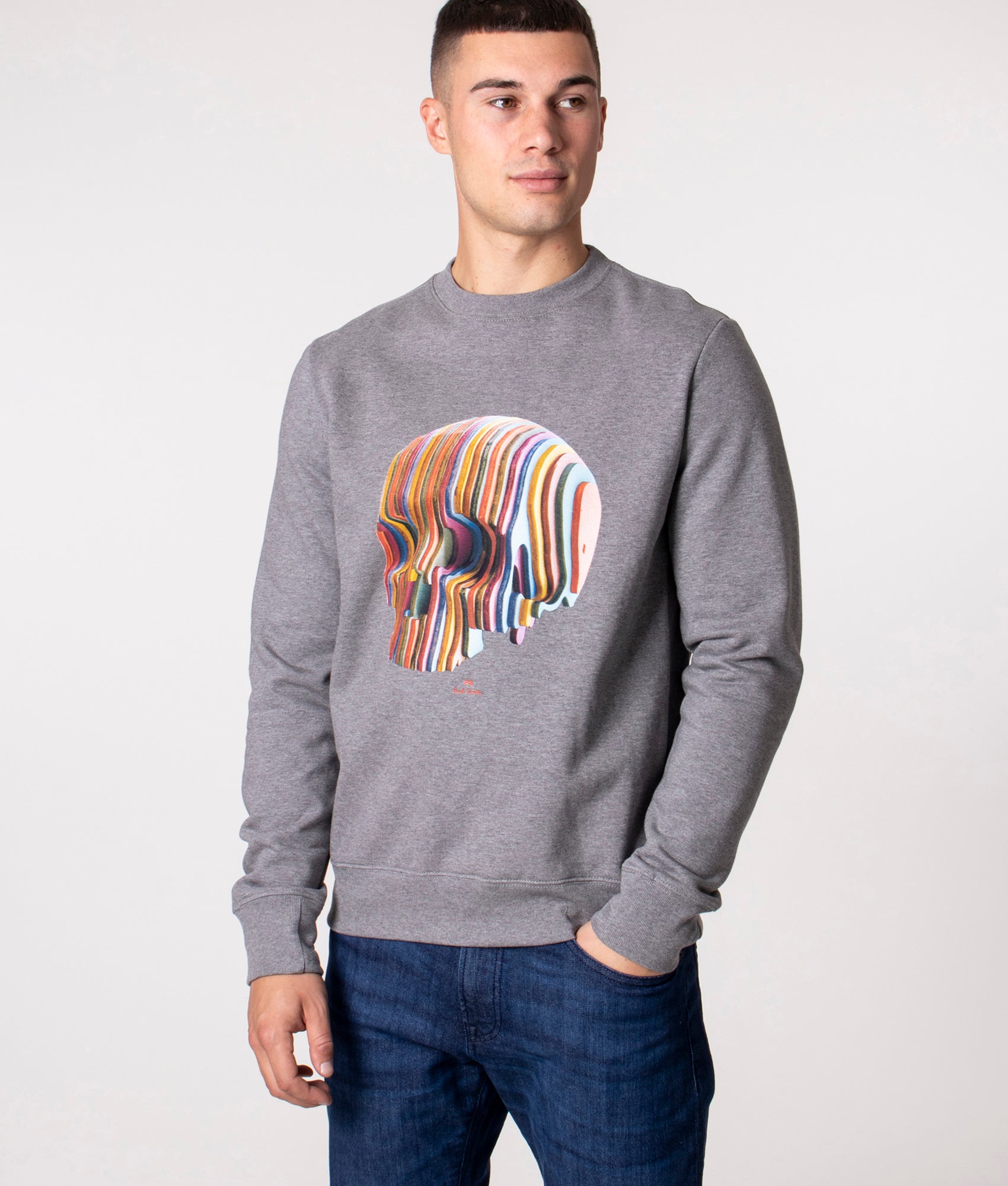 Skull-Sweatshirt-Grey-Melange-PS-Paul-Smith-EQVVS
