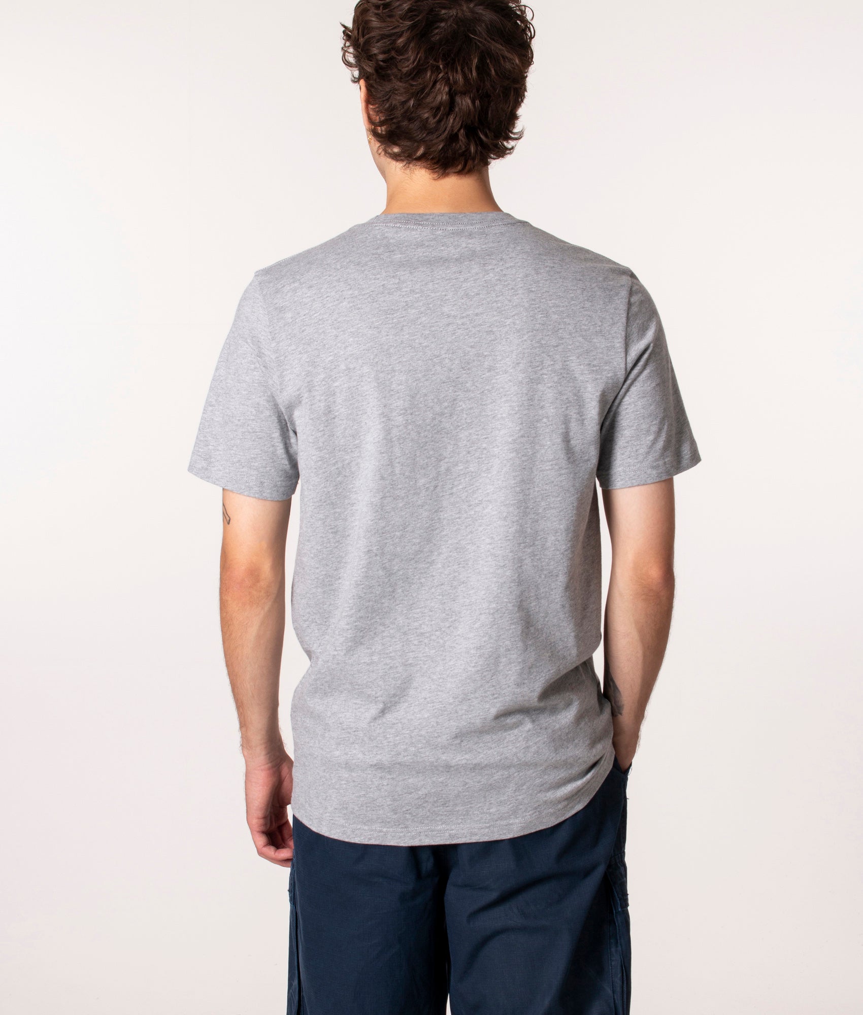 PS Paul Smith Four Zebras T-Shirt in 72 Grey Melange at EQVVS, Model Back