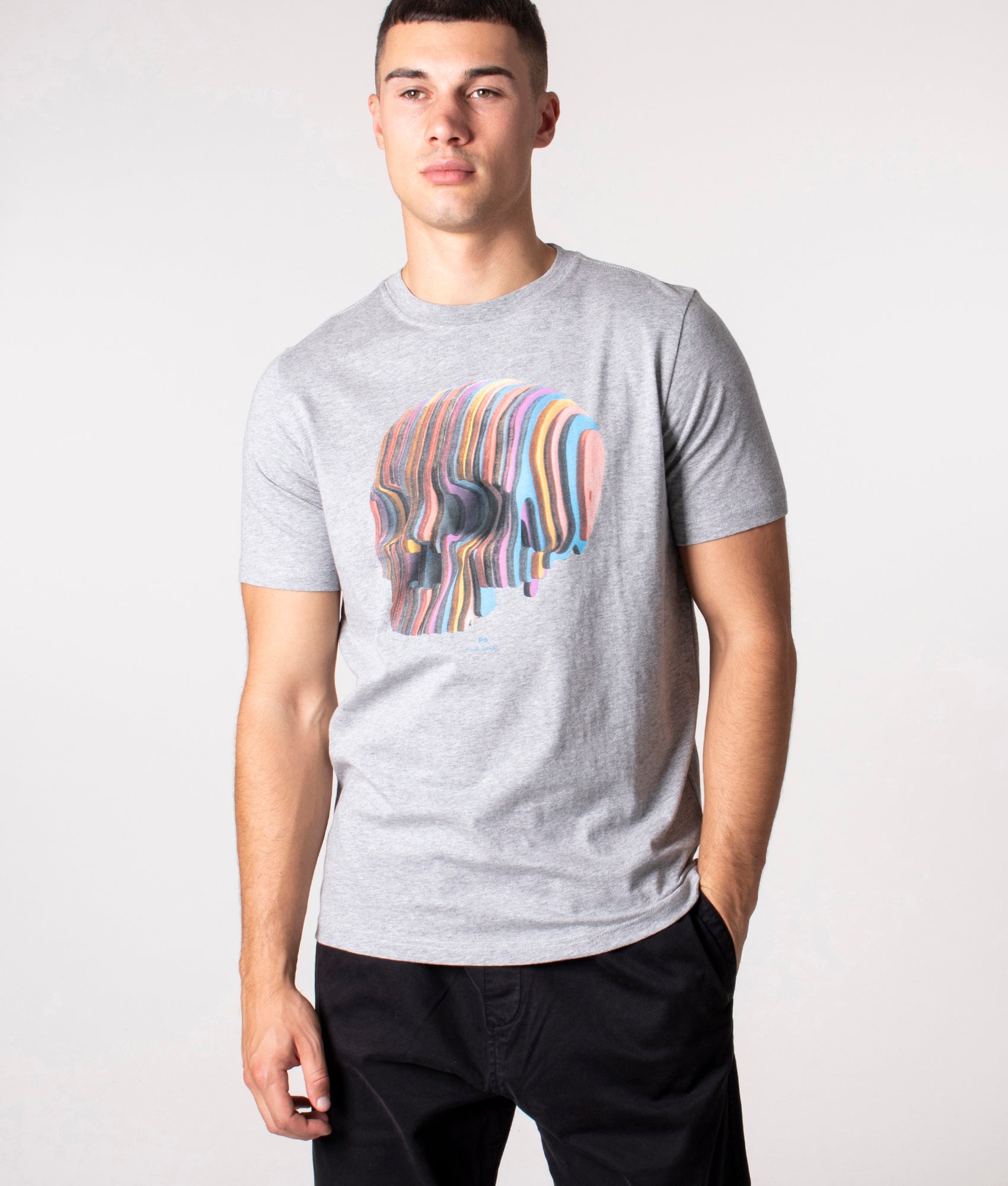 Multi-Skull-T-Shirt-Grey-Melange-PS-Paul-Smith-EQVVS