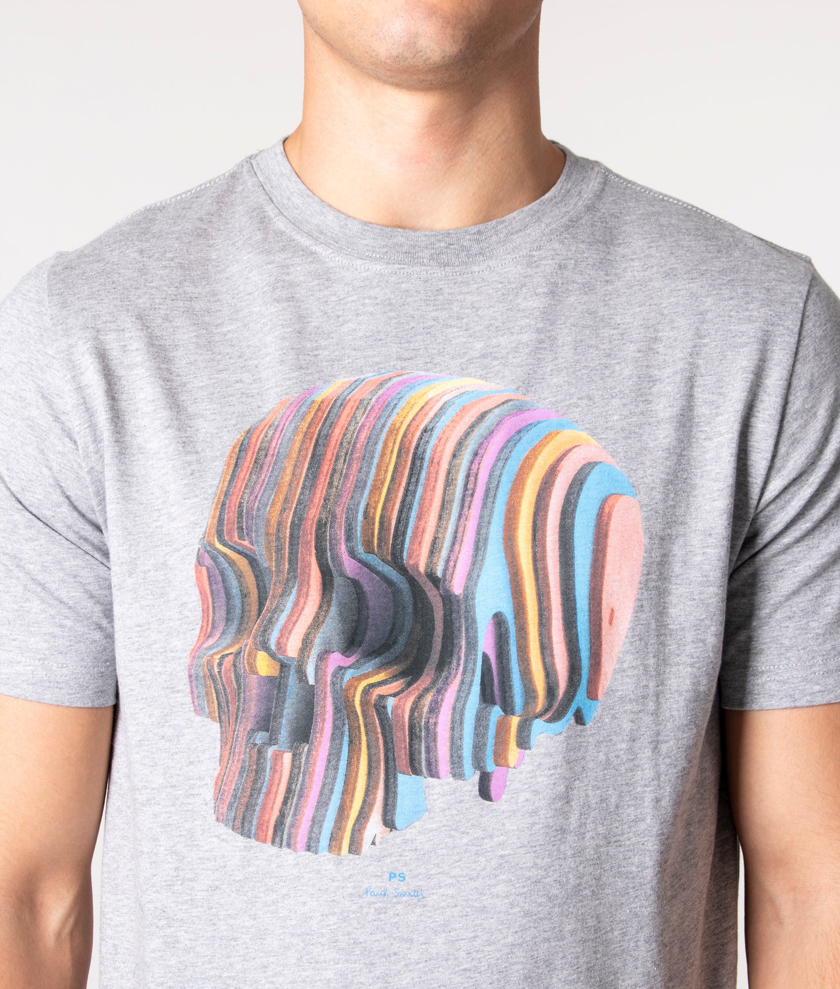 Multi-Skull-T-Shirt-Grey-Melange-PS-Paul-Smith-EQVVS