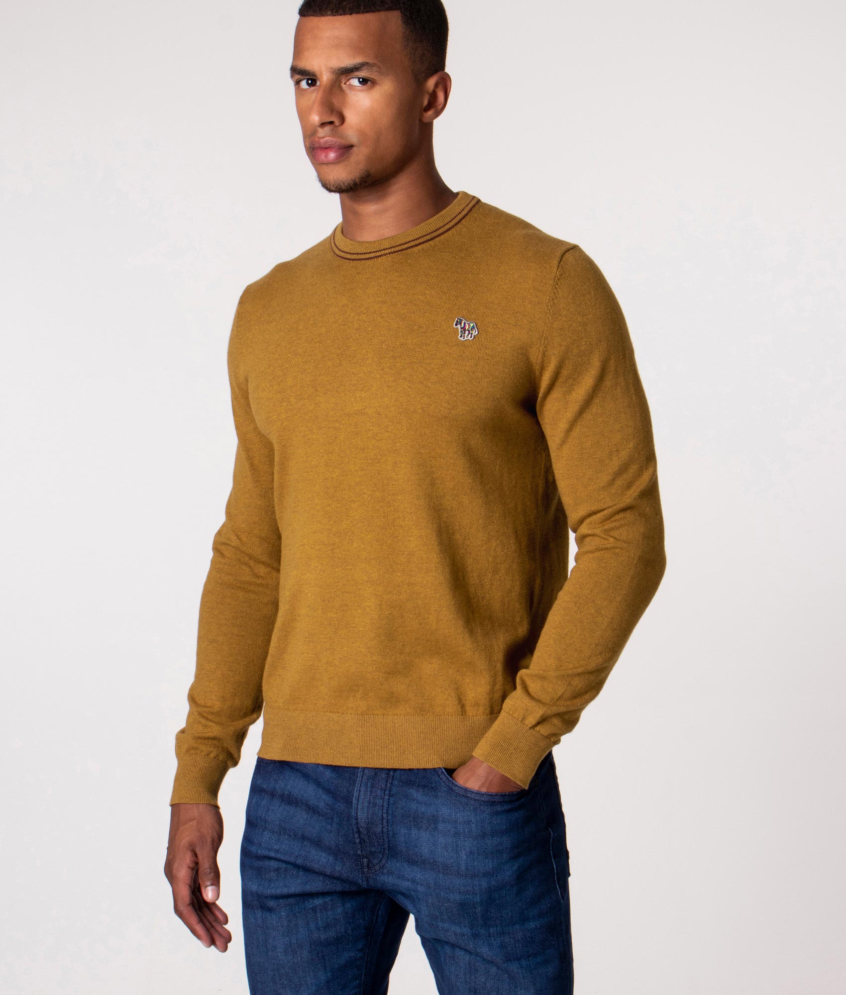 Twin-Tipped-Zebra-Badge-Jumper-Black-Golden-Yellow-PS-Paul-Smith-EQVVS