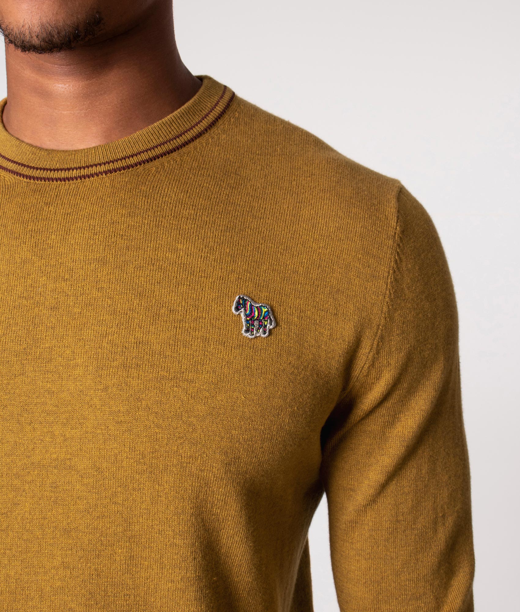 Twin-Tipped-Zebra-Badge-Jumper-Black-Golden-Yellow-PS-Paul-Smith-EQVVS