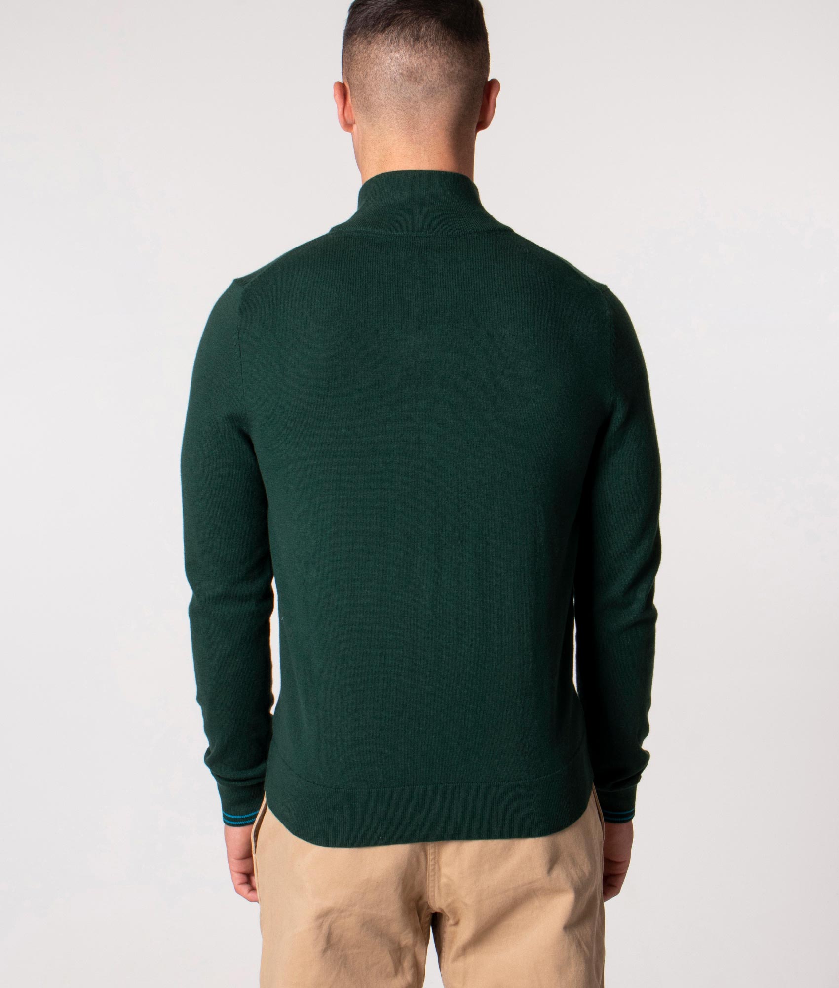 Quarter-Zip-Zebra-Badge-Sweatshirt-Petrol-Green-PS-Paul-Smith-EQVVS