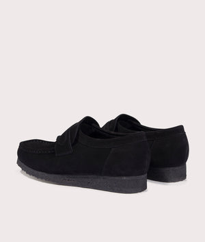 Wallabee-Loafer-Shoe-Black-Suede-Clarks-Originals-EQVVS