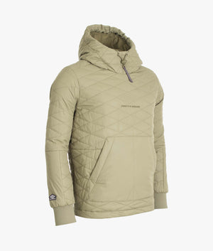 Pretty Green X Umbro Quilted Hooded Jacket Khaki Pretty Green EQVVS