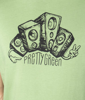 Speaker-Sketch-T-Shirt -Green-Pretty-Green-EQVVS