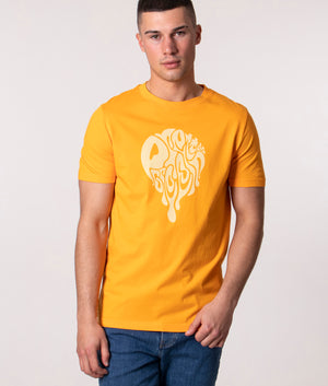 Melted-Logo-T-Shirt-Orange-Pretty-Green-EQVVS