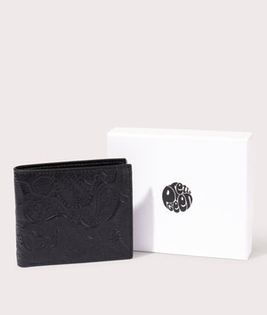 Pretty Green Embossed Alloway Wallet, Black Paisley, EQVVS.