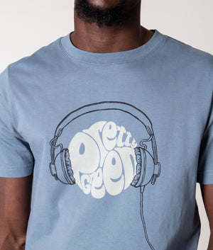 Headphones-Logo-T-Shirt-Blue-Pretty-Green-EQVVS