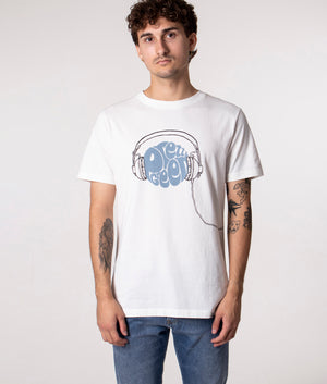 Headphones Logo T-Shirt | White | Pretty Green | EQVVS