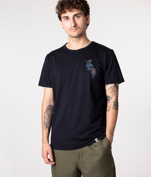 Slim Fit Alloway Paisley Embroidered T-Shirt | Black | Pretty Green | EQVVS