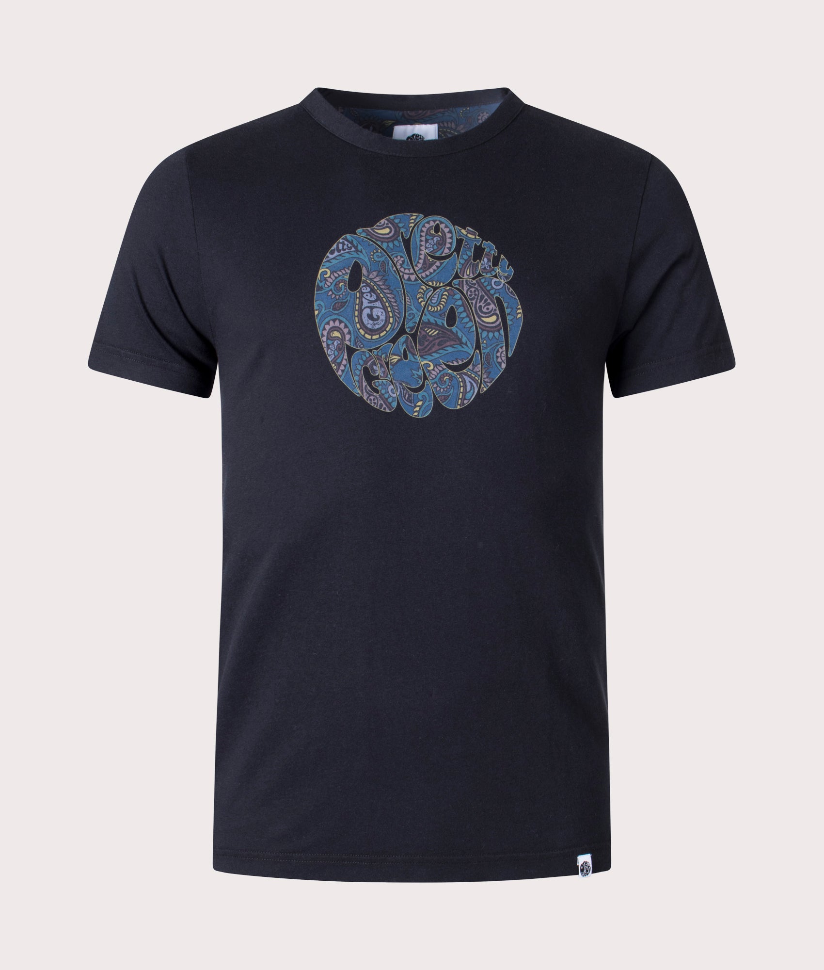 Alloway Paisley Logo T-Shirt in Black, EQVVS. 