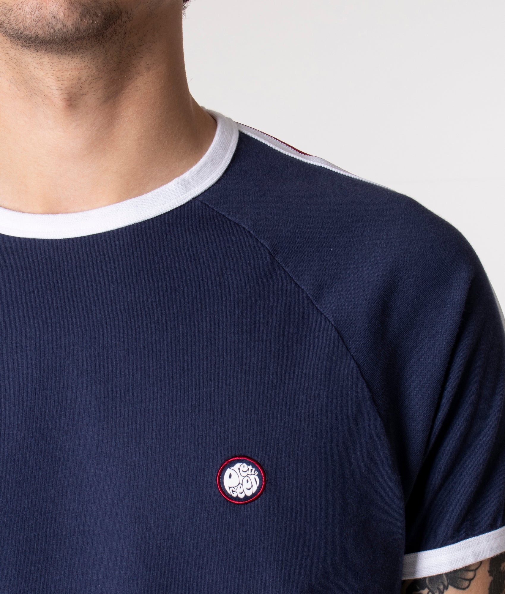 Slim Fit Tilby Ringer T-Shirt | Navy | Pretty Green | EQVVS