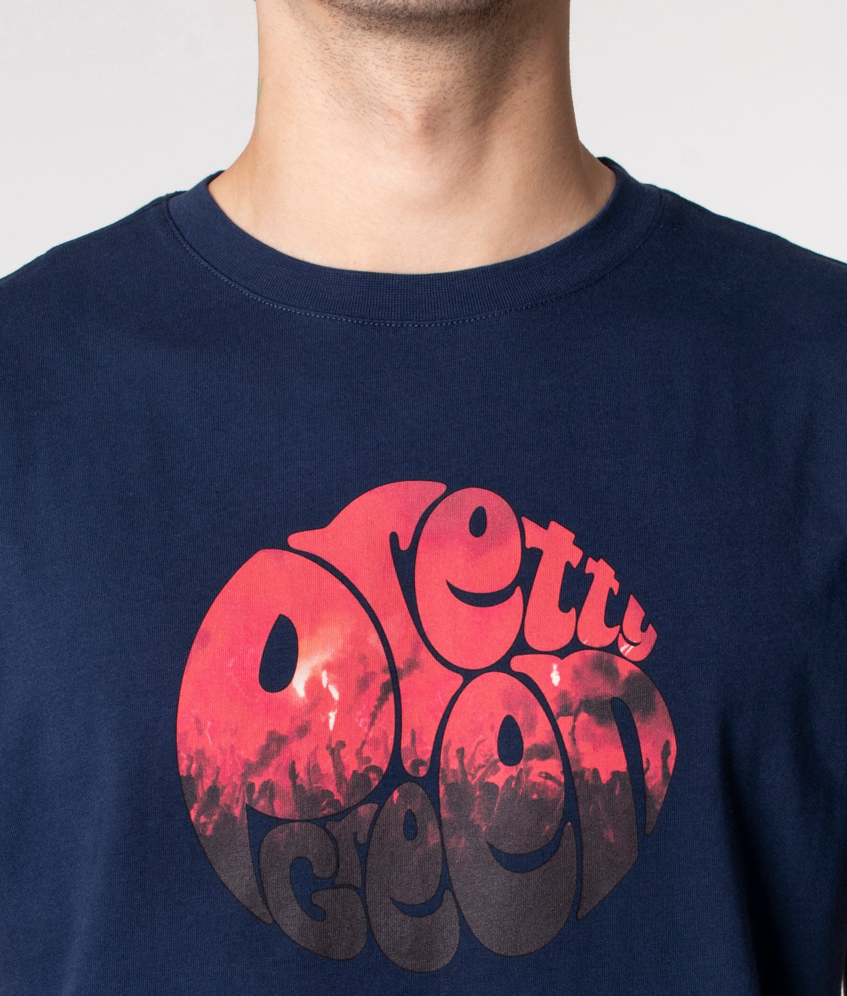 Flare Logo T-Shirt | Navy | Pretty Green | EQVVS