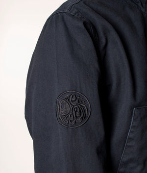 Pretty Green Cooper Short Jacket in Black at EQVVS, Model sleeve detail