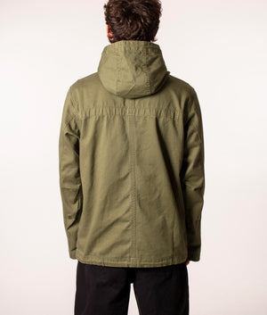 Pretty Green Cooper Short Jacket in Khaki at EQVVS, Model back