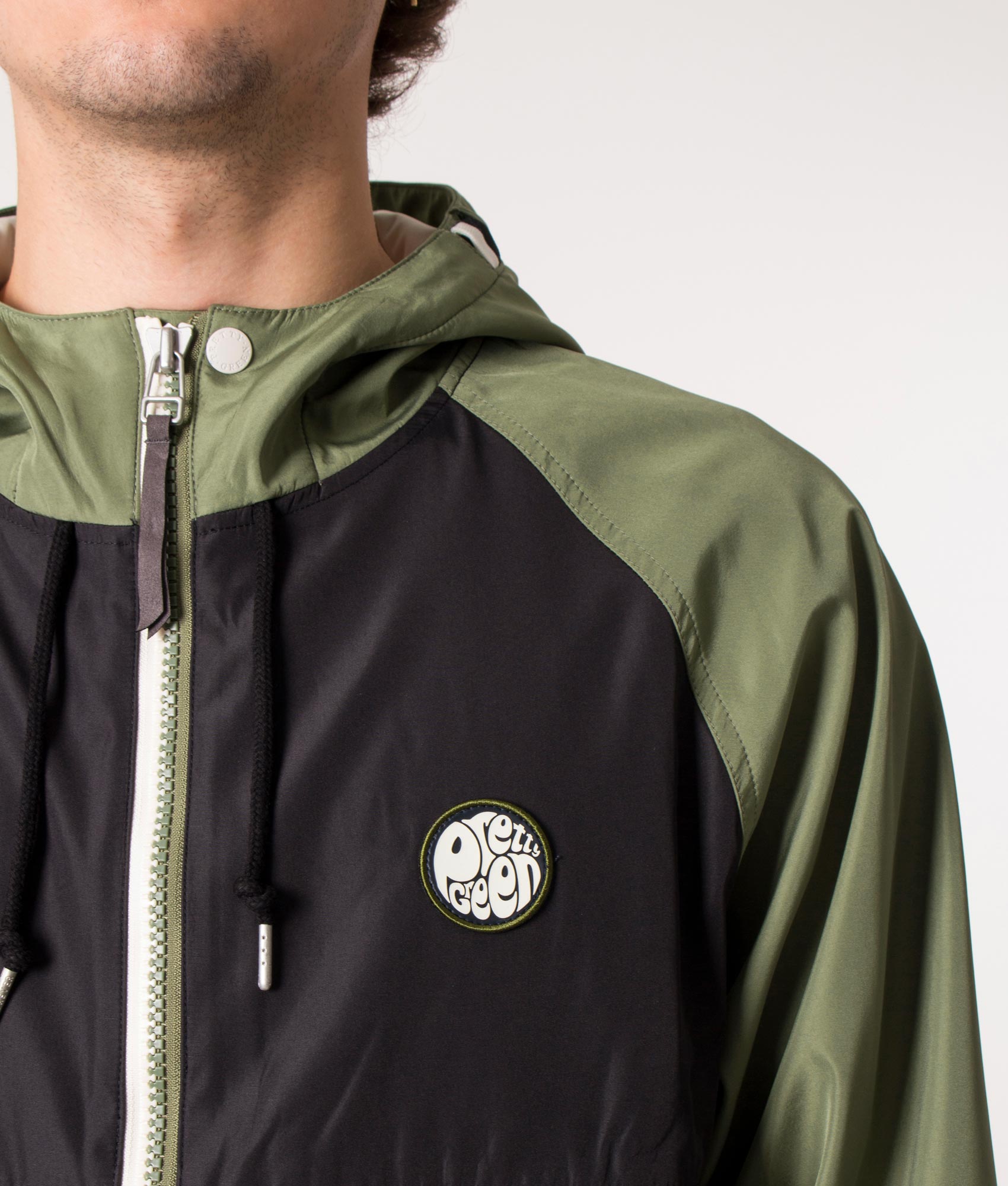 Pretty Green Tilby Colourblock Overhead Jacket in Black, EQVVS.