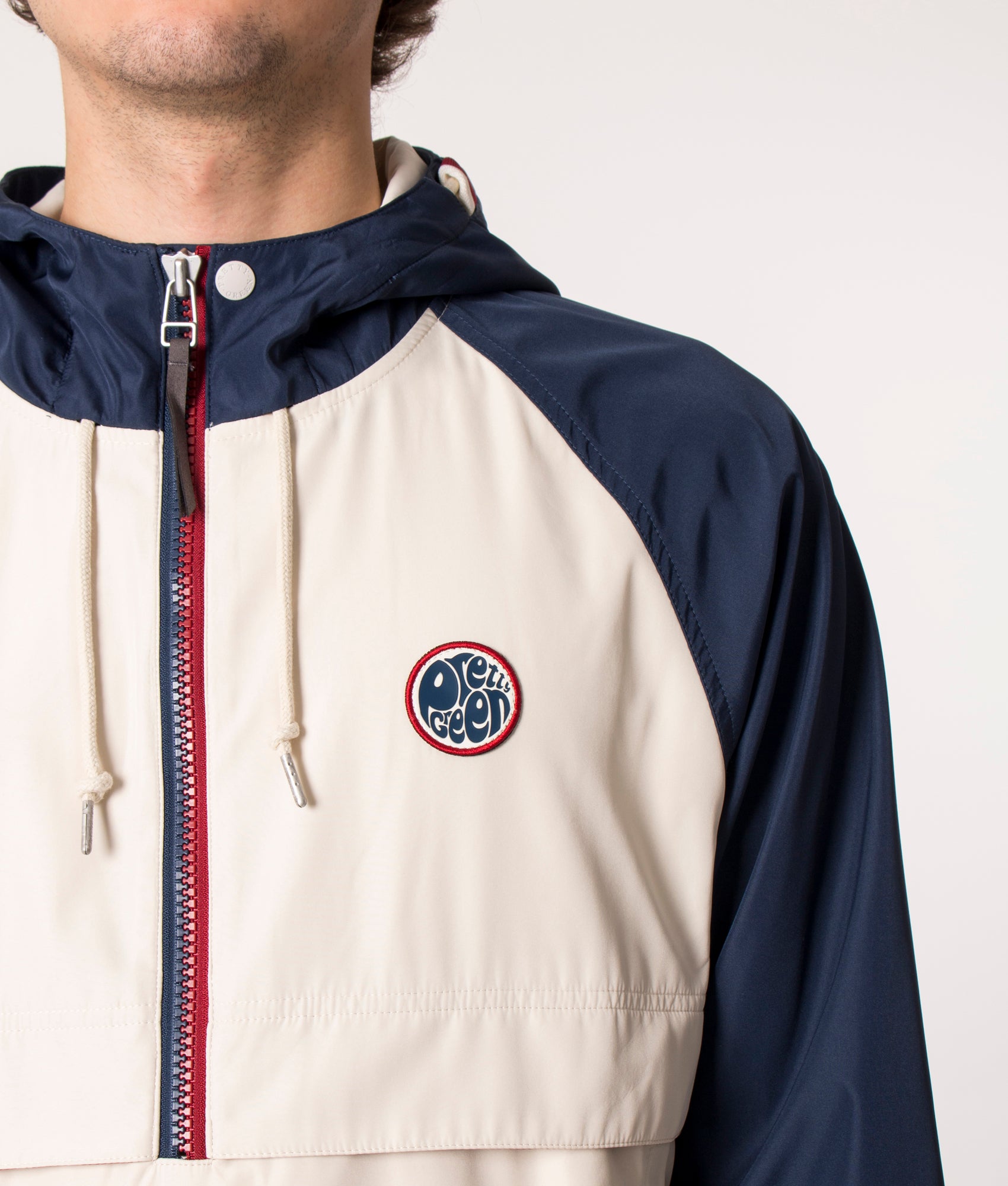 Pretty Green Tilby Colourblock Overhead Jacket in Navy, EQVVS.