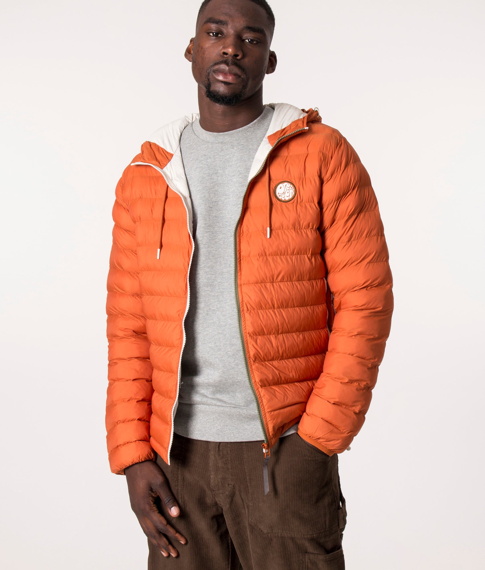 Pretty Green Tilby Quilted Jacket in Orange, EQVVS. 