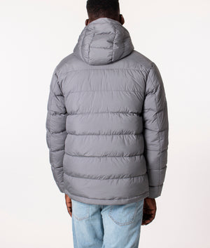 Pretty Green Cyclone Quilted Jacket in Grey at EQVVS, Model back