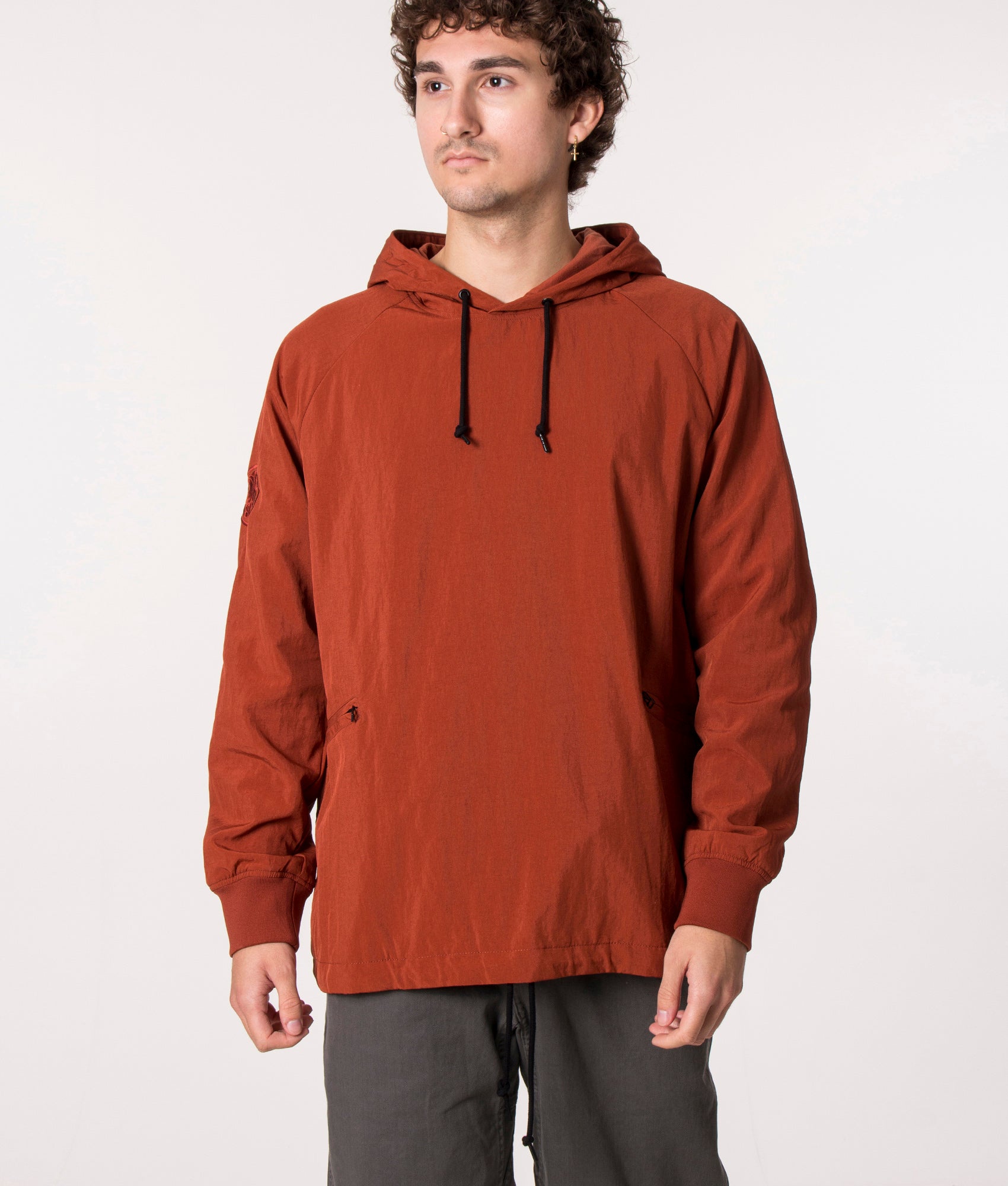 Nylon-Ripstop-Hoody-Orange-Pretty-Green-EQVVS