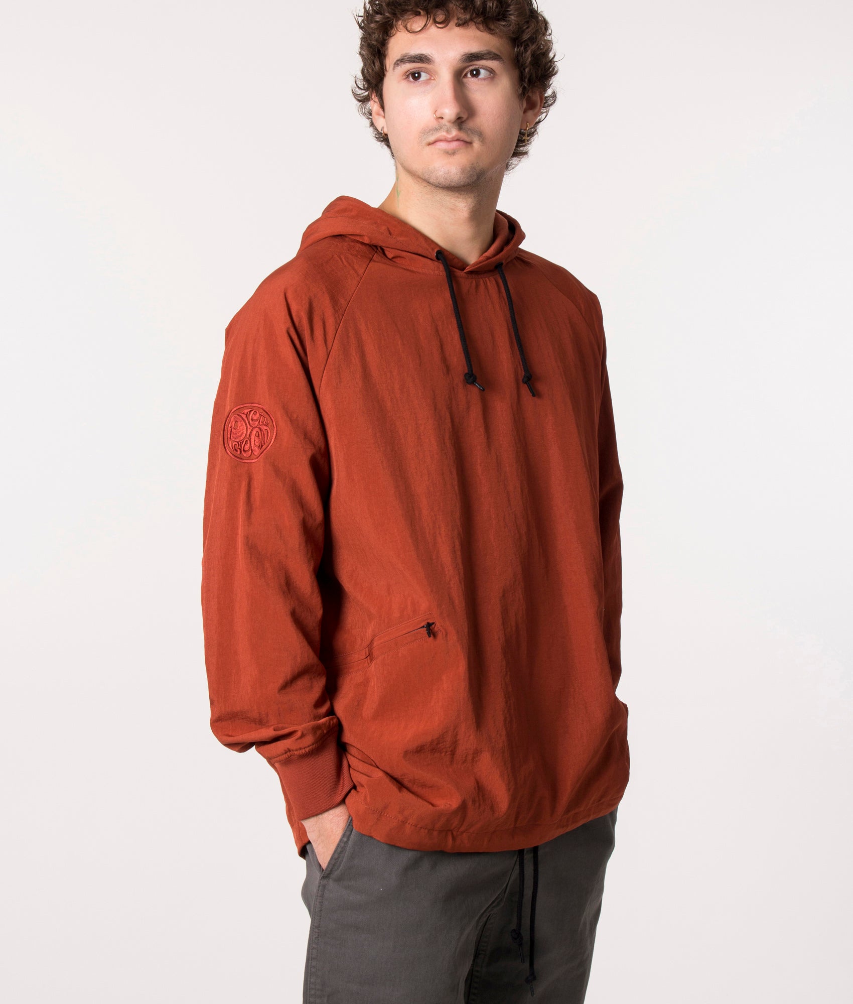 Nylon-Ripstop-Hoody-Orange-Pretty-Green-EQVVS