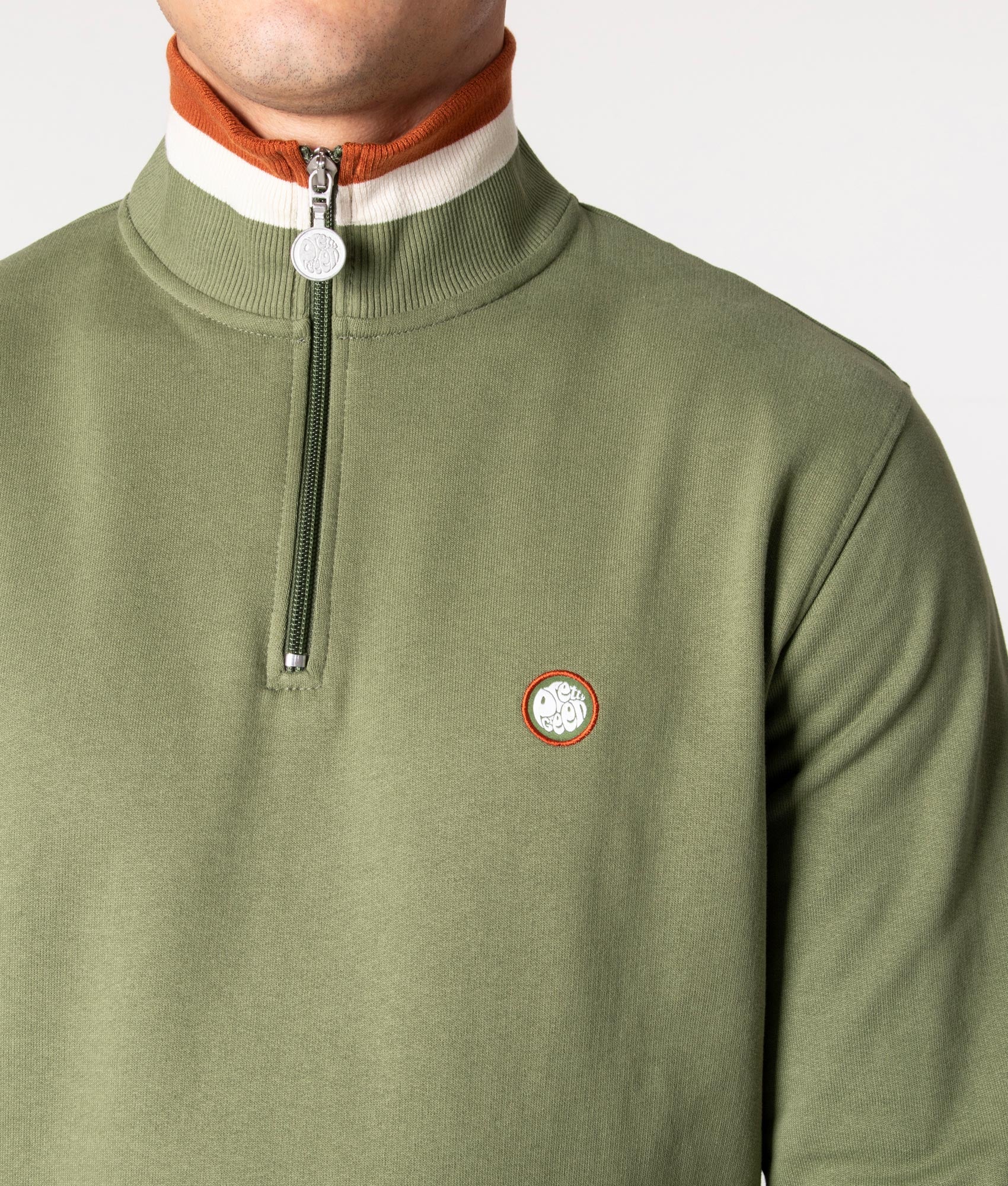 Quarter-Zip-Tilby-Sweatshirt-Green-Pretty-Green-EQVVS