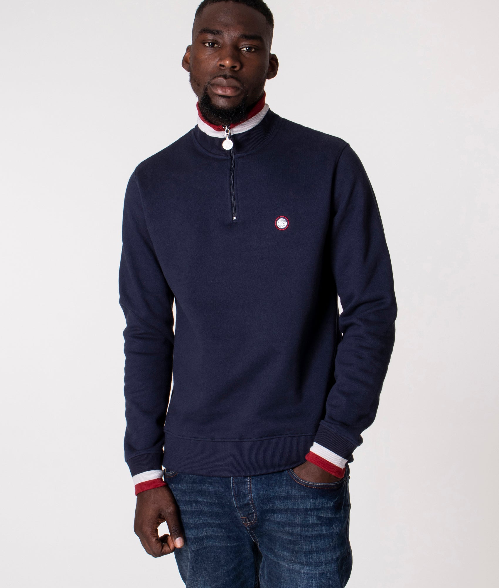 Quarter-Zip-Tilby-Sweatshirt-Navy-Pretty-Green-EQVVS