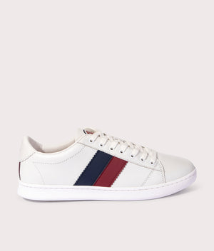 Pretty Green Tilby Leather Trainers, White. EQVVS. 