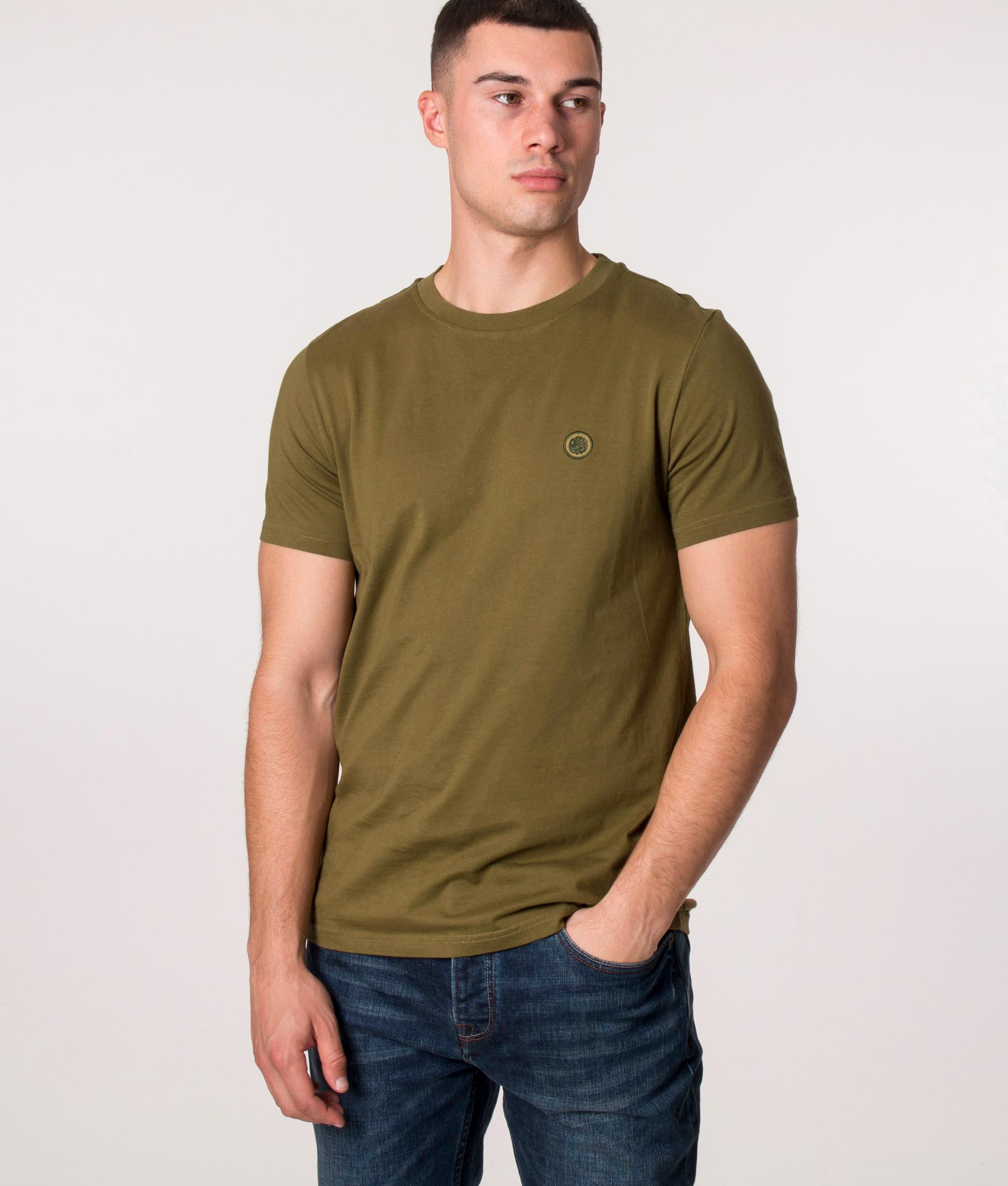 Slim-Fit-Mitchell-T-Shirt-Dark-Green-Pretty-Green-EQVVS