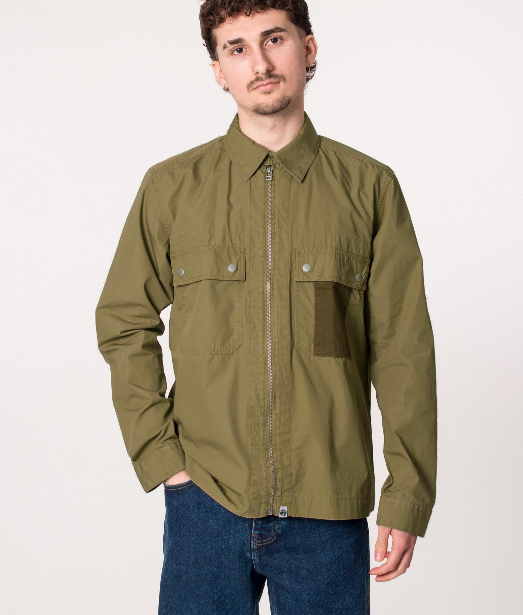 Zip-Through-Larman-Overshirt-Khaki-Pretty-Green-EQVVS