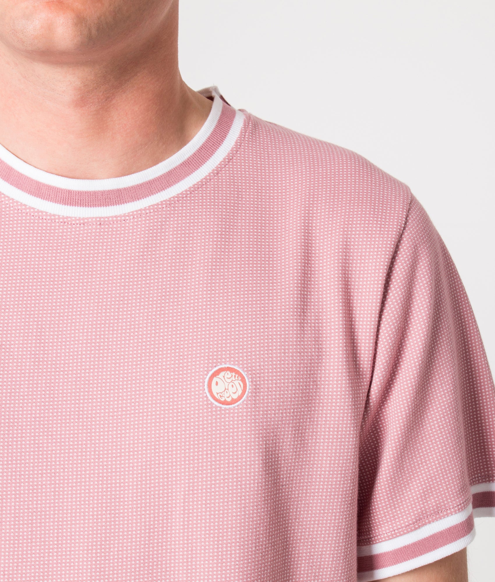 Textured-T-Shirt-Pink-Pretty-Green-EQVVS